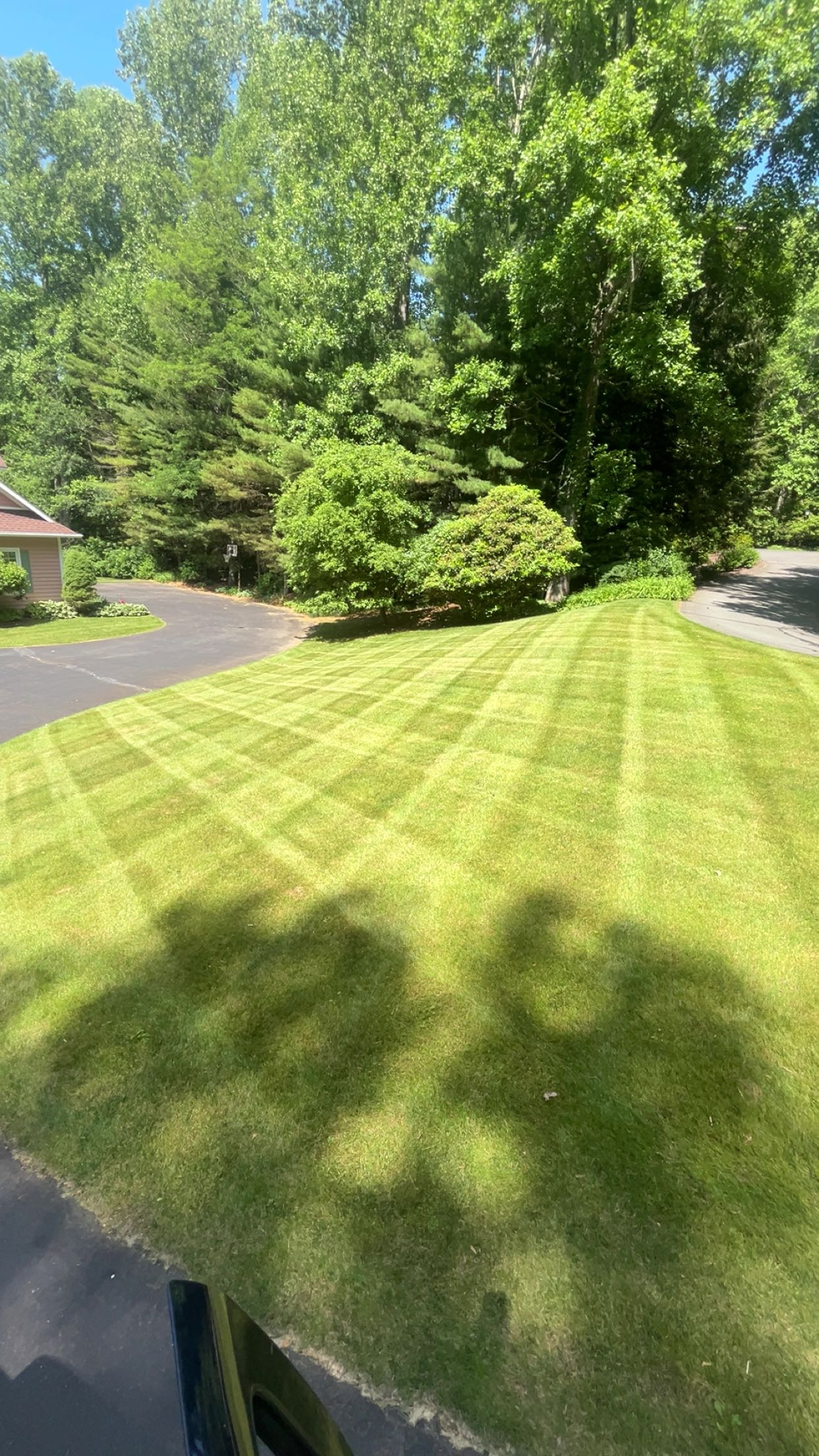 Perfectly striped lawn