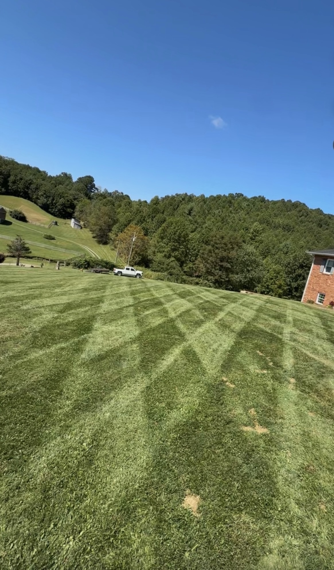 Large property diamond mow pattern
